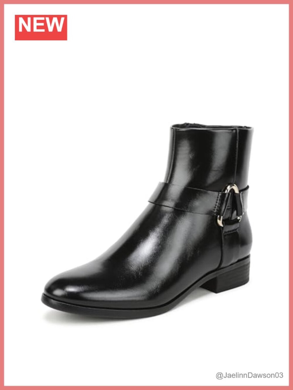 LifeStride Women's Moto Ankle Boots Side Zip Faux Leather Comfort